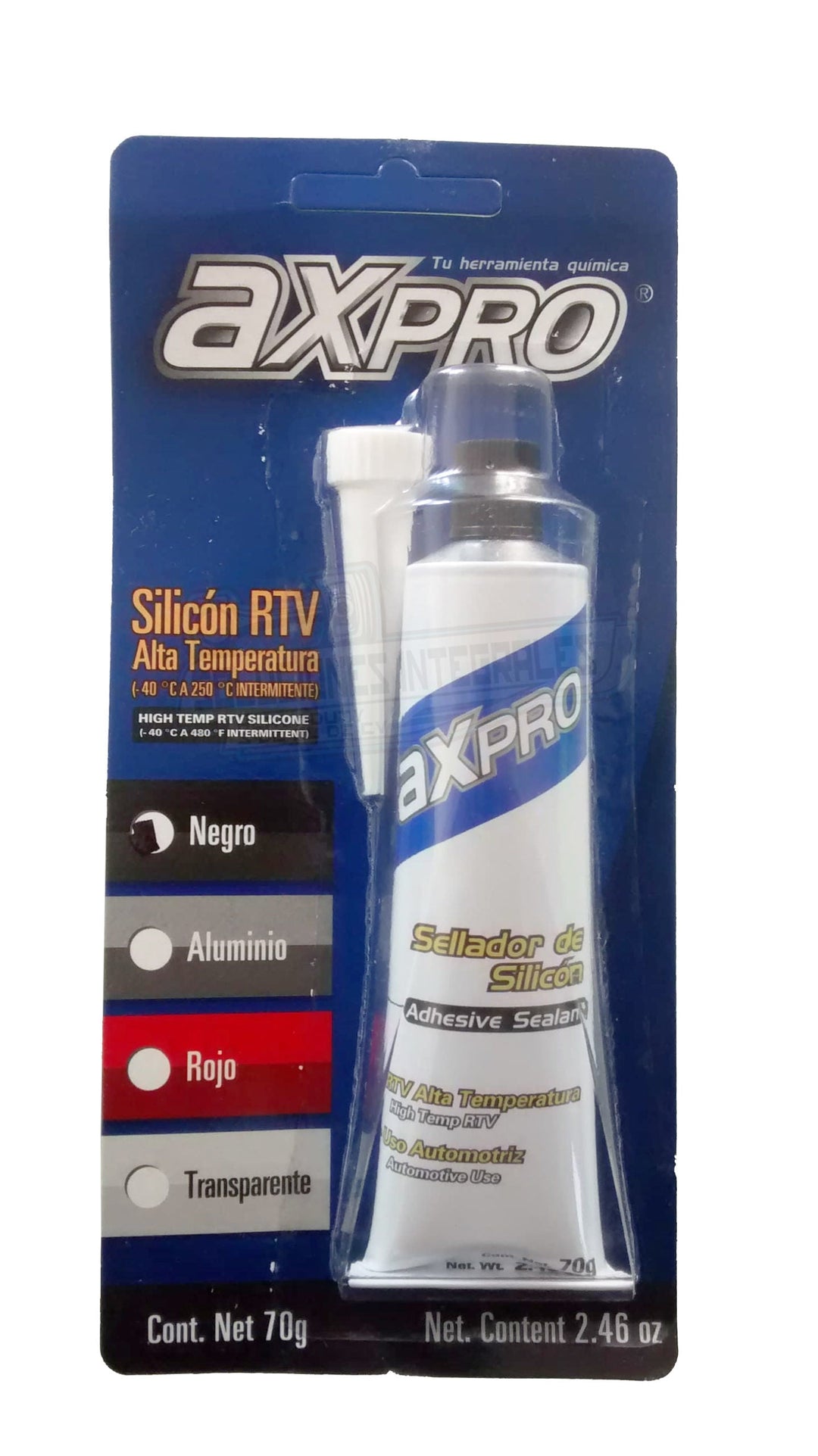 SELLADOR DE SILICON EN BLISTER COLOR NEGRO CAJA CON 24 PIEZAS DE 70 GRAMOS AXPRO AXP-SBNE-070G